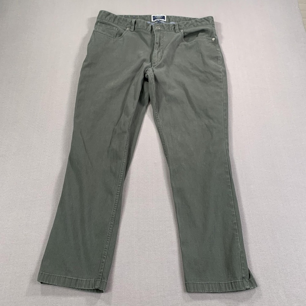 Charles Tyrwhitt Pants Men 36x30 (29) Green Slim Fit Stretch Twill Jeans Zip Fly